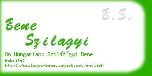 bene szilagyi business card